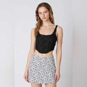 Cotton Candy LA Floral Mini Skirt